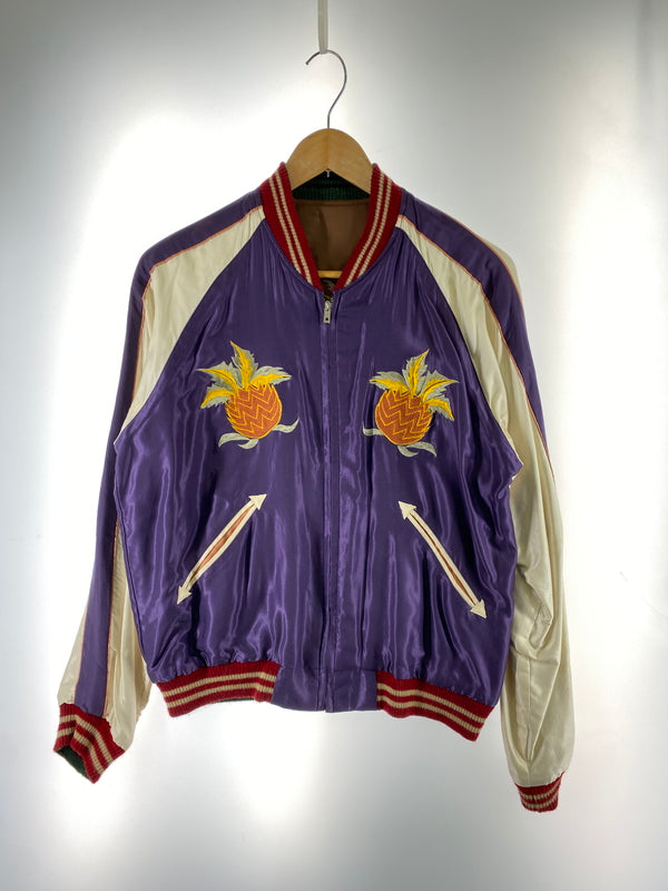 【中古品】【メンズ】 TAILOR TOYO テーラー東洋 SOUVENIR JACKET GUAM ISLANDS × GUAM MAP TT12330-138 スーベニアジャケット スカジャン アウター 145-260701-yn-25-min サイズ：M カラー：パープル/ブラウン 万代Net店