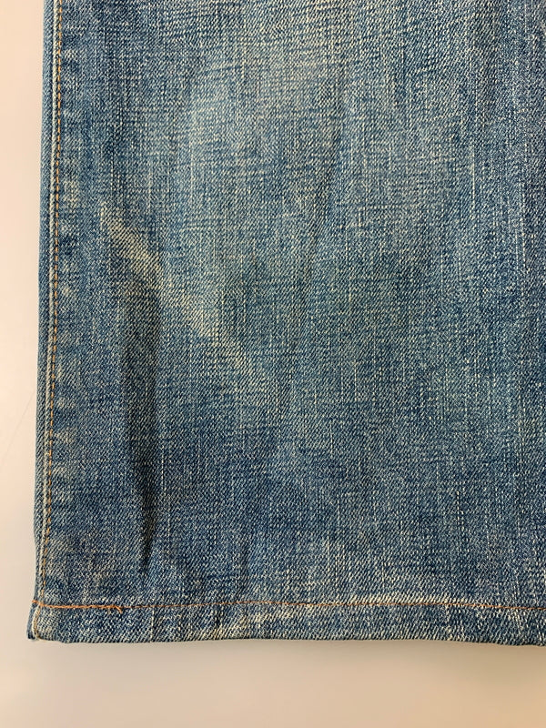 【現状渡し品】【メンズ】 RRL ダブルアールエル 21163 USA製 DAMAGE DENIM PANTS ダメージ デニムパンツ 156-260630-zi-14-min サイズ：34×34 カラー：インディゴ 万代Net店