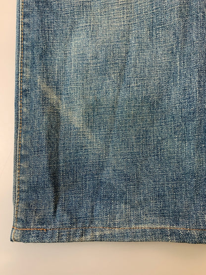 【現状渡し品】【メンズ】 RRL ダブルアールエル 21163 USA製 DAMAGE DENIM PANTS ダメージ デニムパンツ 156-260630-zi-14-min サイズ：34×34 カラー：インディゴ 万代Net店