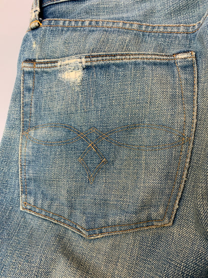 【現状渡し品】【メンズ】 RRL ダブルアールエル 21163 USA製 DAMAGE DENIM PANTS ダメージ デニムパンツ 156-260630-zi-14-min サイズ：34×34 カラー：インディゴ 万代Net店