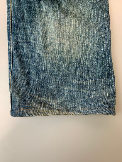 【現状渡し品】【メンズ】 RRL ダブルアールエル 21163 USA製 DAMAGE DENIM PANTS ダメージ デニムパンツ 156-260630-zi-14-min サイズ：34×34 カラー：インディゴ 万代Net店