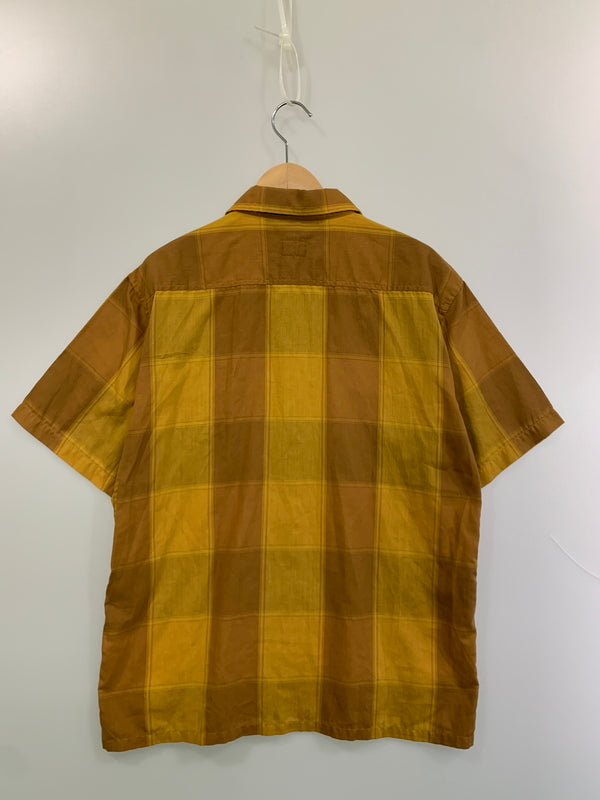 【中古品】【メンズ】 TENDERLOIN テンダーロイン CHAIN STITCH CHECK S S SHIRT シャツ 142-260630-zi-23-min サイズ：M カラー：ブラウン/マスタードイエロー 万代Net店