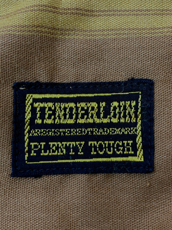 【中古品】【メンズ】 TENDERLOIN テンダーロイン CHAIN STITCH CHECK S S SHIRT シャツ 142-260630-zi-23-min サイズ：M カラー：ブラウン/マスタードイエロー 万代Net店