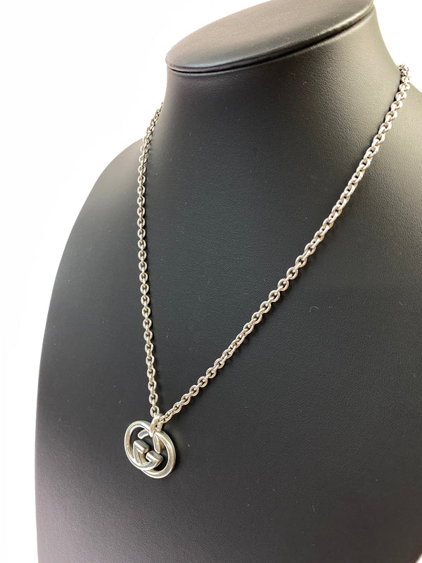【中古品】【メンズ/レディース】 GUCCI グッチ インターロッキングG ネックレス アクセサリー ペンダント 182-260702-hu-03-min カラー：シルバー 万代Net店