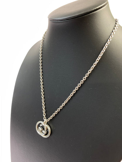 【中古品】【メンズ/レディース】 GUCCI グッチ インターロッキングG ネックレス アクセサリー ペンダント 182-260702-hu-03-min カラー：シルバー 万代Net店