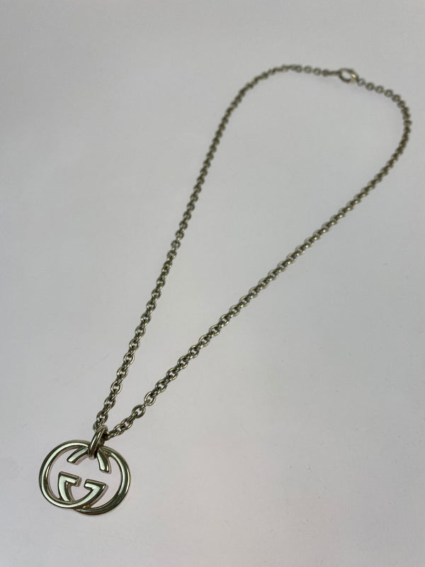 【中古品】【メンズ/レディース】 GUCCI グッチ インターロッキングG ネックレス アクセサリー ペンダント 182-260702-hu-03-min カラー：シルバー 万代Net店