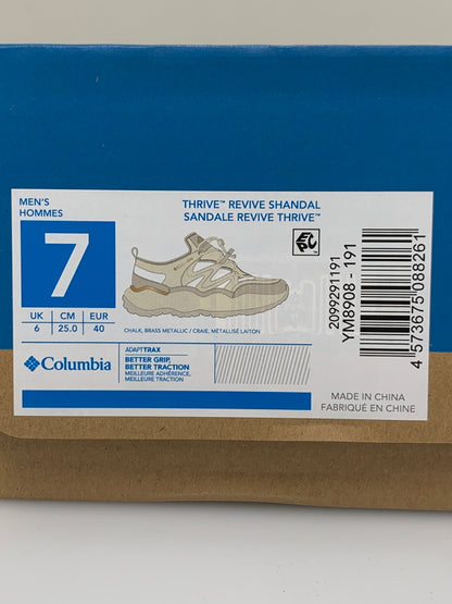 【中古品】【メンズ】 COLUMBIA コロンビア THRIVE REVIVE SHANDAL YM8908-191 スライブ リバイブ シャンダル 靴 165-260701-yn-05-min サイズ：25.0cm カラー：CHALK BRASS METALLIC 万代Net店