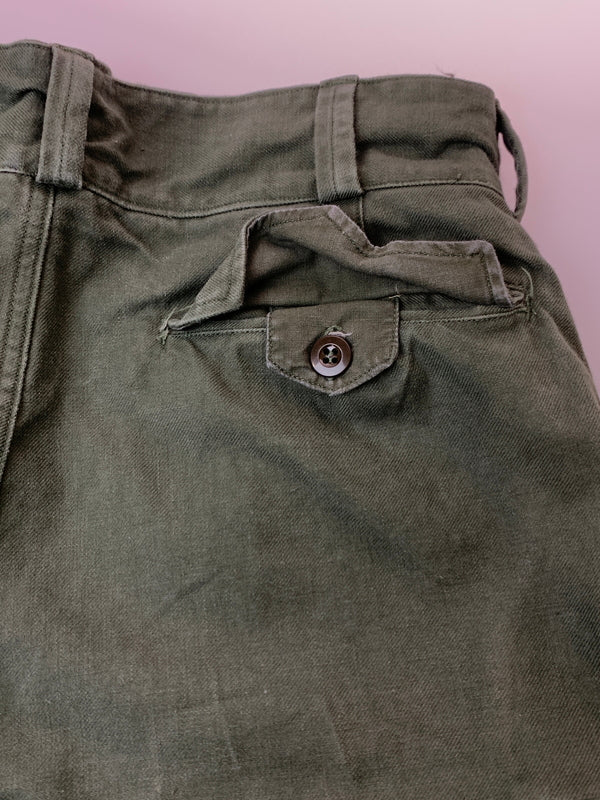 【中古品】【メンズ】 FRENCH ARMY フレンチアーミー M-47 ”前期型" CARGO PANT カーゴパンツ 157-260630-zi-17-min サイズ：不明 カラー：グリーンカーキ 万代Net店