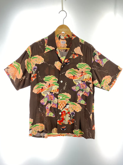 【中古品】【メンズ】 SUN SURF サンサーフ RAYON S/S SPECIAL EDITION SUN BROS & CO OLDEN DAY BEAUTIES SS34177 レーヨン ショートスリーブシャツ 半袖シャツ トップス 145-260701-yn-22-min サイズ：S カラー：ブラウン 万代Net店