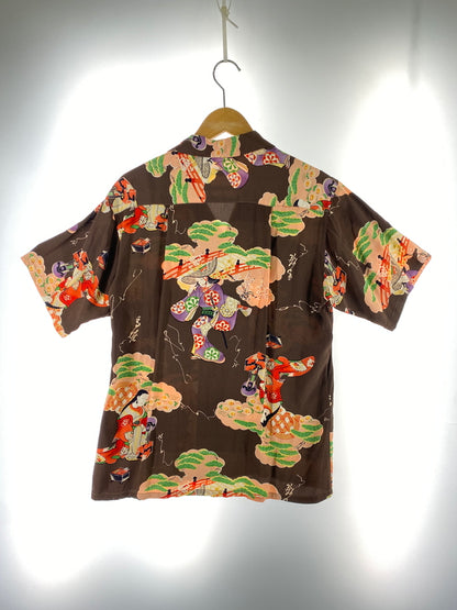 【中古品】【メンズ】 SUN SURF サンサーフ RAYON S/S SPECIAL EDITION SUN BROS & CO OLDEN DAY BEAUTIES SS34177 レーヨン ショートスリーブシャツ 半袖シャツ トップス 145-260701-yn-22-min サイズ：S カラー：ブラウン 万代Net店