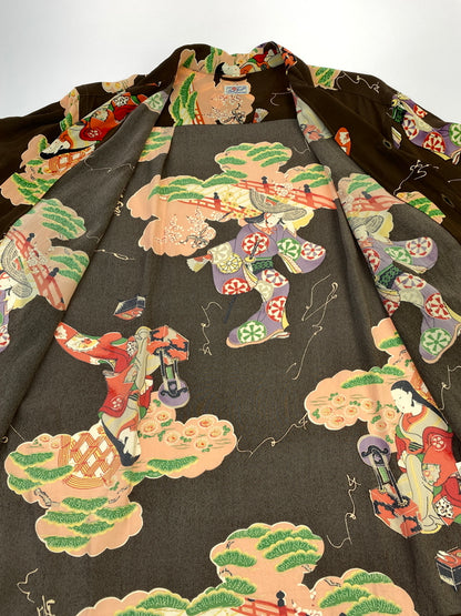 【中古品】【メンズ】 SUN SURF サンサーフ RAYON S/S SPECIAL EDITION SUN BROS & CO OLDEN DAY BEAUTIES SS34177 レーヨン ショートスリーブシャツ 半袖シャツ トップス 145-260701-yn-22-min サイズ：S カラー：ブラウン 万代Net店