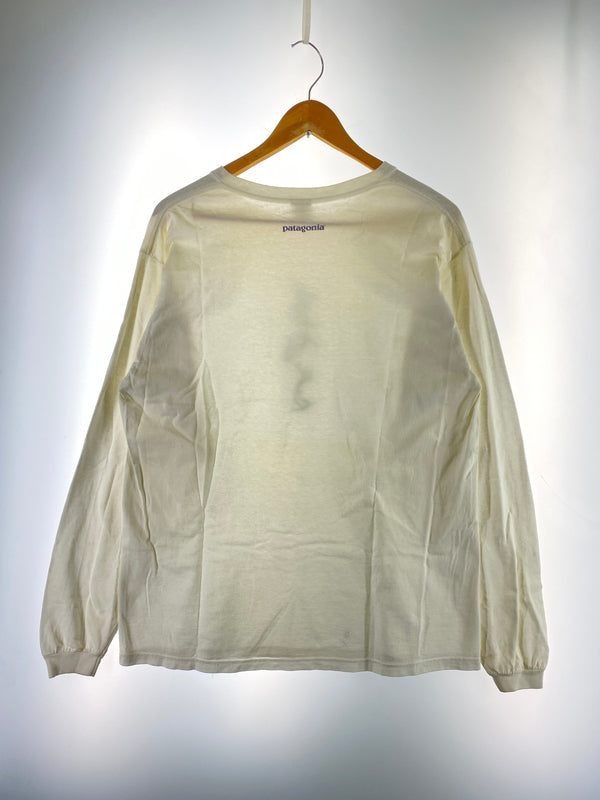 【現状渡し品】【メンズ】 PATAGONIA パタゴニア 90's BENEFICIAL L/S TEE 90年代 ロングスリーブTシャツ 長袖Tシャツ トップス 146-260701-yn-26-min サイズ：M カラー：ホワイト 万代Net店