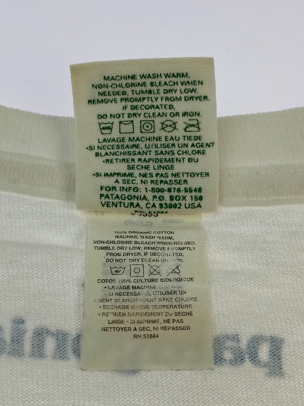 【現状渡し品】【メンズ】 PATAGONIA パタゴニア 90's BENEFICIAL L/S TEE 90年代 ロングスリーブTシャツ 長袖Tシャツ トップス 146-260701-yn-26-min サイズ：M カラー：ホワイト 万代Net店