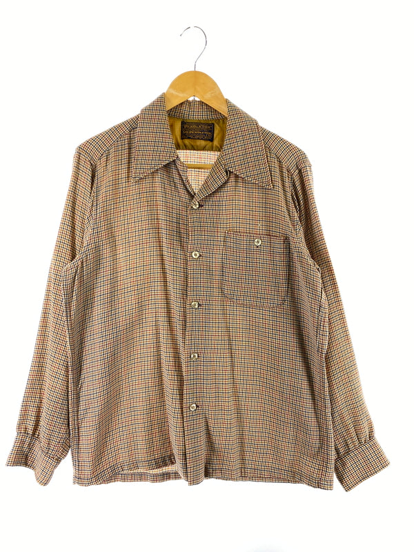 【中古品】【メンズ】 PENDLETON ペンドルトン 50's BOARD SHIRT 50年代 ボードシャツ 長袖シャツ トップス 146-260701-yn-29-min サイズ：M カラー：ブラウン系 万代Net店