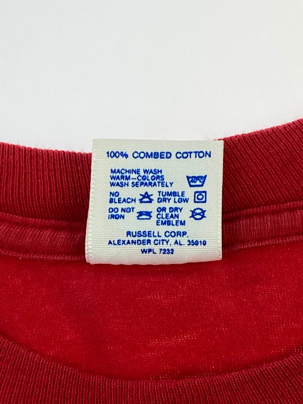 【現状渡し品】【メンズ】 KING CRIMSON キングクリムゾン 90S DISCIPLINE TEE 半袖Tシャツ ショートスリーブ ヴィンテージ 146-260718-AS-37-min サイズ：L カラー：レッド 万代Net店