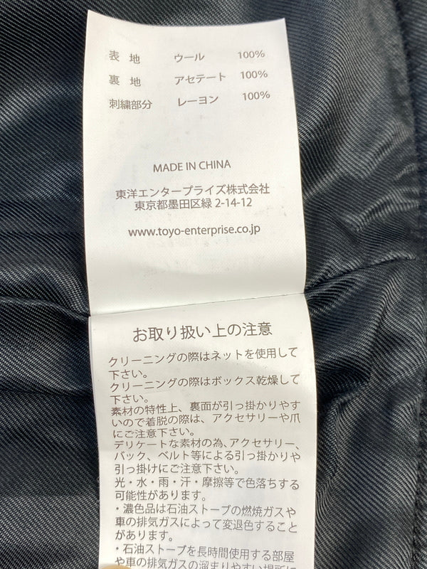 【中古品】【メンズ】 GOLD ゴールド WOOL MELTON SOUVENIRJACKET WHITE EAGLE EXCLUSIVE GL15359 ウールメルトンスーベニアジャケット アウター 145-260701-yn-24-min サイズ：L カラー：ブラック 万代Net店