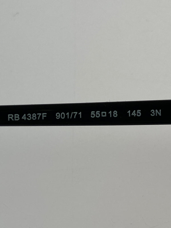 【中古品】【メンズ】 RAY-BAN レイバン SUNGLASSES サングラス RB4387F アイウェア 203-260702-hu-06-min サイズ：55□18 145 カラー：ブラック 万代Net店