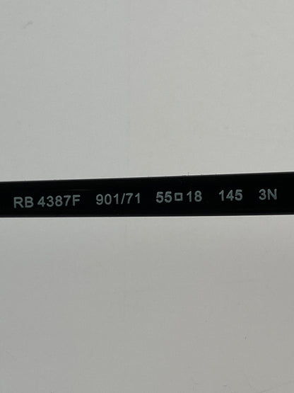【中古品】【メンズ】 RAY-BAN レイバン SUNGLASSES サングラス RB4387F アイウェア 203-260702-hu-06-min サイズ：55□18 145 カラー：ブラック 万代Net店