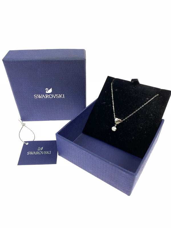 【中古品】【レディース】 SWAROVSKI スワロフスキー HEART MOTIF NECKLESS ハート モチーフ ネックレス レディース アクセサリー ペンダント 193-260702-hu-04-min カラー：シルバー 万代Net店