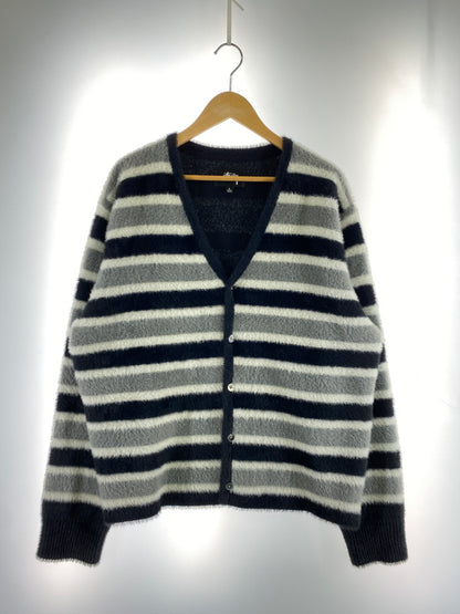 【中古品】【メンズ】 STUSSY ステューシー SHAGGY CARDIGAN シャギーカーディガン トップス 142-260701-yn-14-min サイズ：L カラー：ブラック/グレー/ホワイト 万代Net店