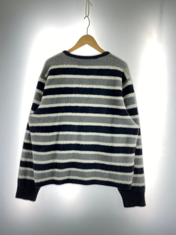 【中古品】【メンズ】 STUSSY ステューシー SHAGGY CARDIGAN シャギーカーディガン トップス 142-260701-yn-14-min サイズ：L カラー：ブラック/グレー/ホワイト 万代Net店