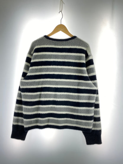 【中古品】【メンズ】 STUSSY ステューシー SHAGGY CARDIGAN シャギーカーディガン トップス 142-260701-yn-14-min サイズ：L カラー：ブラック/グレー/ホワイト 万代Net店