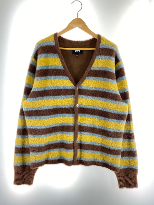 【中古品】【メンズ】 STUSSY ステューシー SHAGGY CARDIGAN シャギーカーディガン トップス 142-260701-yn-15-min サイズ：L カラー：ライトブルー/ブラウン/イエロー 万代Net店