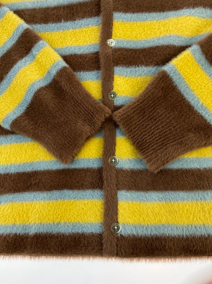 【中古品】【メンズ】 STUSSY ステューシー SHAGGY CARDIGAN シャギーカーディガン トップス 142-260701-yn-15-min サイズ：L カラー：ライトブルー/ブラウン/イエロー 万代Net店