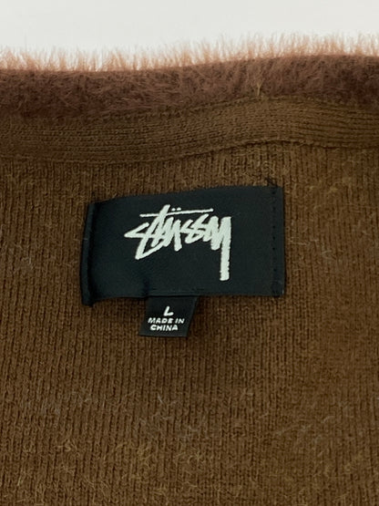 【中古品】【メンズ】 STUSSY ステューシー SHAGGY CARDIGAN シャギーカーディガン トップス 142-260701-yn-15-min サイズ：L カラー：ライトブルー/ブラウン/イエロー 万代Net店