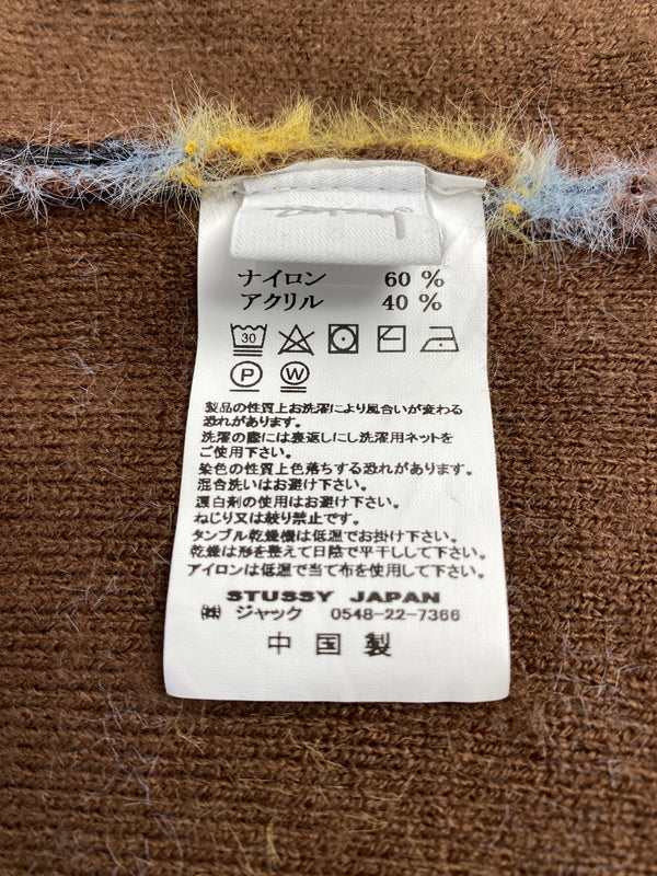 【中古品】【メンズ】 STUSSY ステューシー SHAGGY CARDIGAN シャギーカーディガン トップス 142-260701-yn-15-min サイズ：L カラー：ライトブルー/ブラウン/イエロー 万代Net店