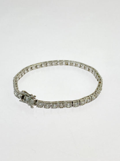 【中古品】【メンズ/レディース】 USED テニスブレスレット アクセサリー 193-260702-hu-05-min カラー：シルバー 万代Net店