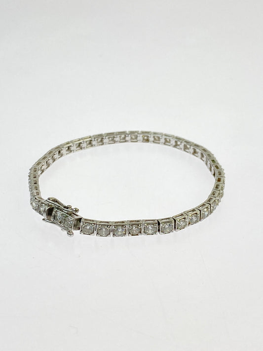 【中古品】【メンズ/レディース】 USED テニスブレスレット アクセサリー 193-260702-hu-05-min カラー：シルバー 万代Net店