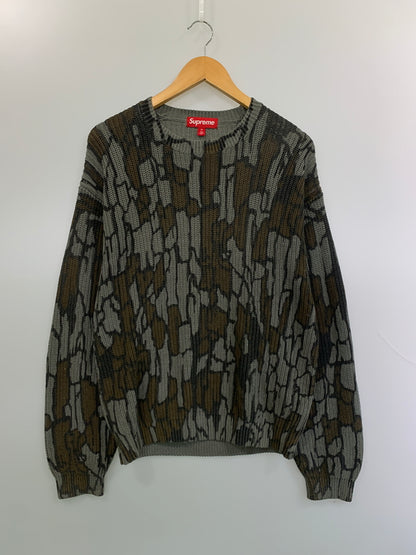 【中古品】【メンズ】 SUPREME シュプリーム OLD ENGLISH PRINTED SWEATER CAMO セーター 149-260630-zi-10-min サイズ：M カラー：カーキ系 万代Net店