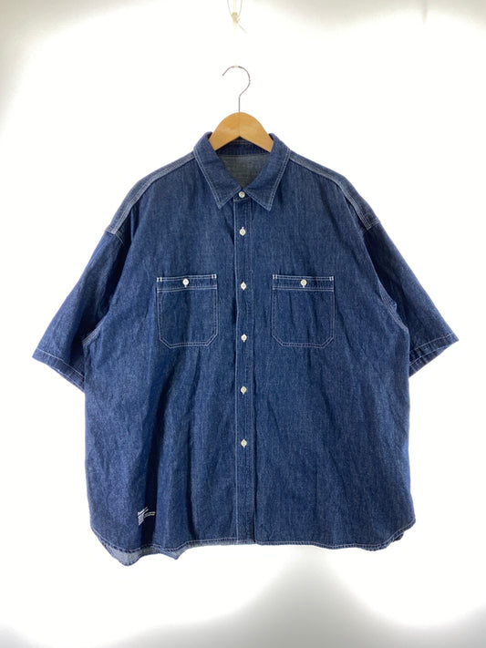 【中古品】【メンズ】 FRESHSERVICE フレッシュサービス LIGHT DENIM SHIRT ライト デニム シャツ FSC252-50046 メンズ 半袖シャツ 140-260703-hu-04-min サイズ：M カラー：インディゴ 万代Net店
