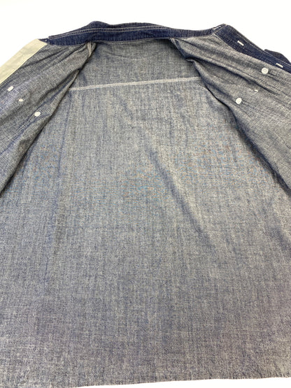 【中古品】【メンズ】 FRESHSERVICE フレッシュサービス LIGHT DENIM SHIRT ライト デニム シャツ FSC252-50046 メンズ 半袖シャツ 140-260703-hu-04-min サイズ：M カラー：インディゴ 万代Net店