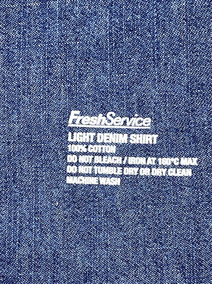 【中古品】【メンズ】 FRESHSERVICE フレッシュサービス LIGHT DENIM SHIRT ライト デニム シャツ FSC252-50046 メンズ 半袖シャツ 140-260703-hu-04-min サイズ：M カラー：インディゴ 万代Net店