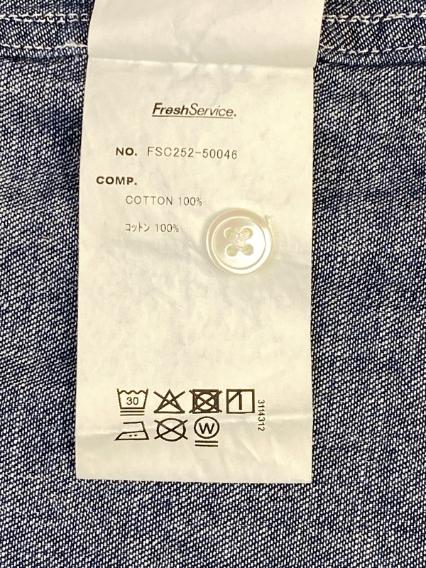 【中古品】【メンズ】 FRESHSERVICE フレッシュサービス LIGHT DENIM SHIRT ライト デニム シャツ FSC252-50046 メンズ 半袖シャツ 140-260703-hu-04-min サイズ：M カラー：インディゴ 万代Net店
