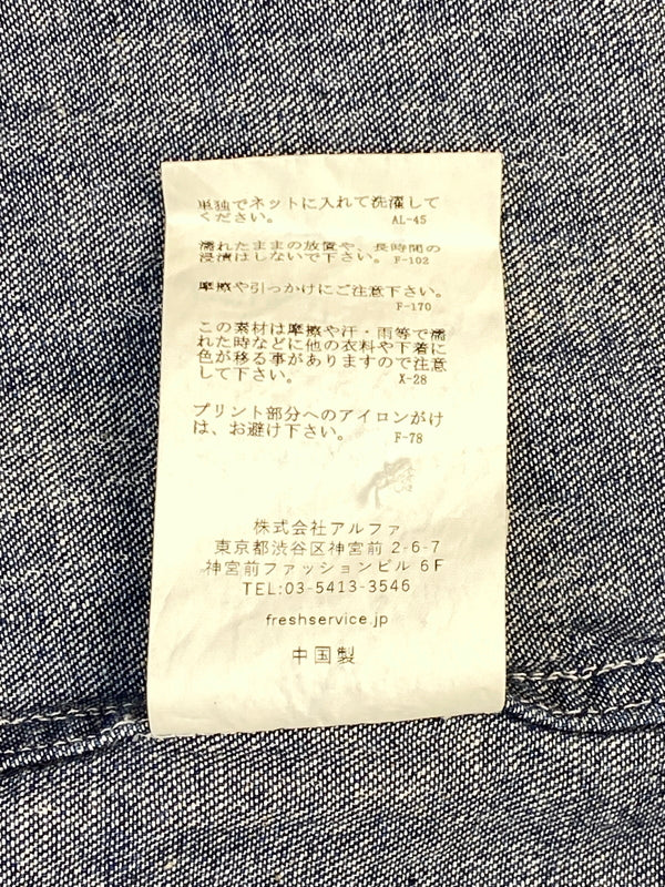 【中古品】【メンズ】 FRESHSERVICE フレッシュサービス LIGHT DENIM SHIRT ライト デニム シャツ FSC252-50046 メンズ 半袖シャツ 140-260703-hu-04-min サイズ：M カラー：インディゴ 万代Net店