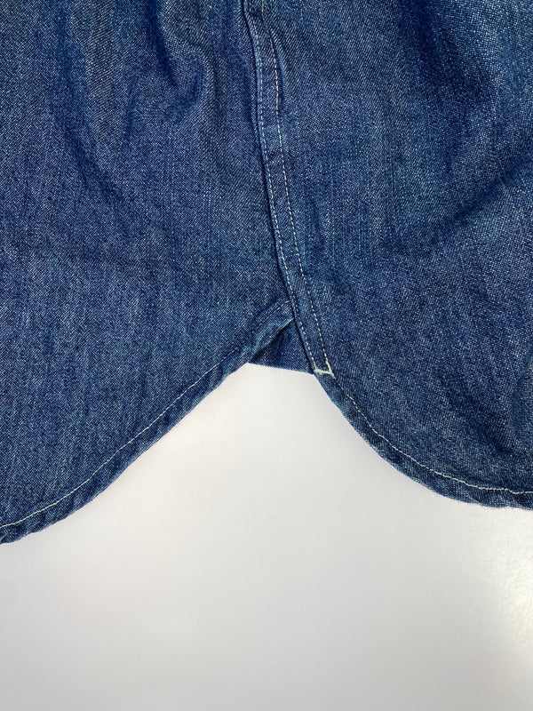 【中古品】【メンズ】 FRESHSERVICE フレッシュサービス LIGHT DENIM SHIRT ライト デニム シャツ FSC252-50046 メンズ 半袖シャツ 140-260703-hu-04-min サイズ：M カラー：インディゴ 万代Net店