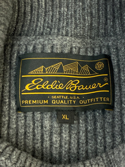 【中古品】【メンズ】 EDDIE BAUER エディー バウアー WOOL SWEATER ウール セーター EB0102-M1010 メンズ ニット トップス 144-260703-hu-12-min サイズ：XL カラー：グレー 万代Net店