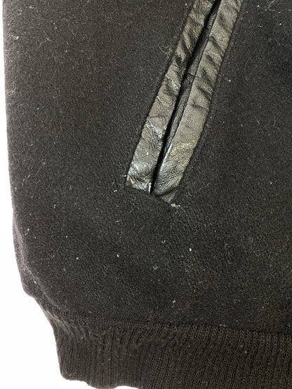 【現状渡し品】【メンズ】 SAXON サクソン WOOL STADIUM JACKET ウール スタジアム ジャケット メンズ アウター スタジャン 146-260703-hu-17-min サイズ：L カラー：ブラック 万代Net店