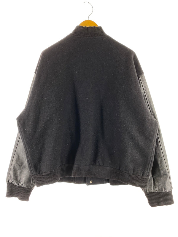 【現状渡し品】【メンズ】 SAXON サクソン WOOL STADIUM JACKET ウール スタジアム ジャケット メンズ アウター スタジャン 146-260703-hu-17-min サイズ：L カラー：ブラック 万代Net店