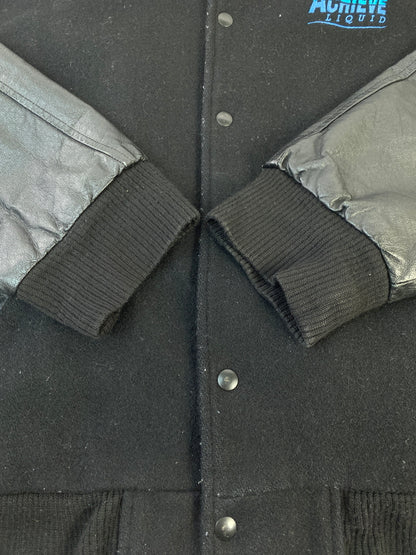 【現状渡し品】【メンズ】 SAXON サクソン WOOL STADIUM JACKET ウール スタジアム ジャケット メンズ アウター スタジャン 146-260703-hu-17-min サイズ：L カラー：ブラック 万代Net店