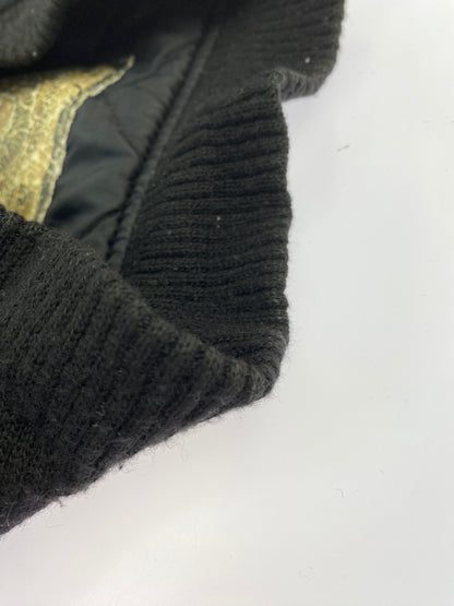 【現状渡し品】【メンズ】 SAXON サクソン WOOL STADIUM JACKET ウール スタジアム ジャケット メンズ アウター スタジャン 146-260703-hu-17-min サイズ：L カラー：ブラック 万代Net店