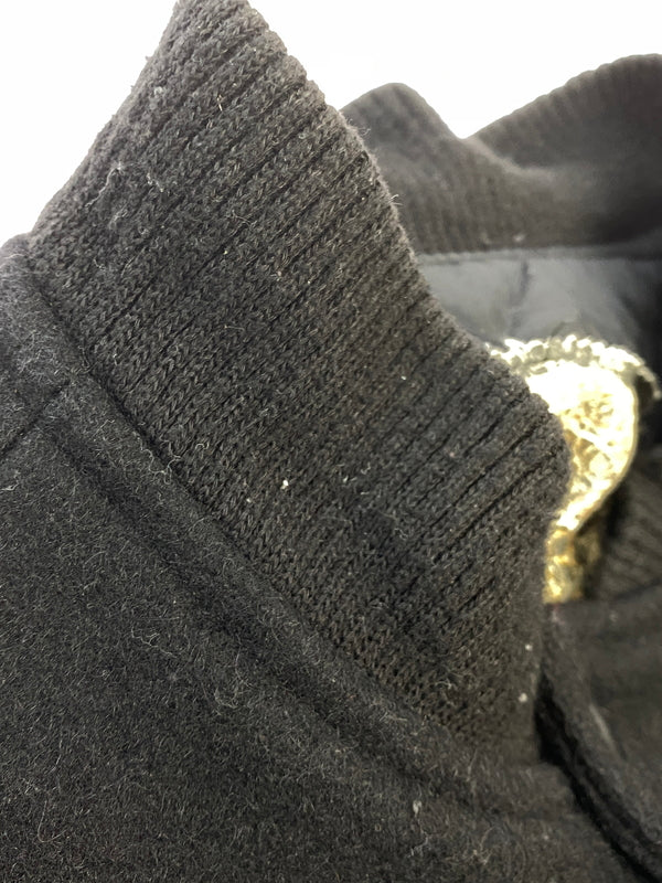 【現状渡し品】【メンズ】 SAXON サクソン WOOL STADIUM JACKET ウール スタジアム ジャケット メンズ アウター スタジャン 146-260703-hu-17-min サイズ：L カラー：ブラック 万代Net店