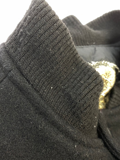 【現状渡し品】【メンズ】 SAXON サクソン WOOL STADIUM JACKET ウール スタジアム ジャケット メンズ アウター スタジャン 146-260703-hu-17-min サイズ：L カラー：ブラック 万代Net店