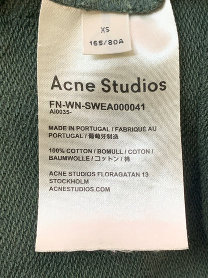 【現状渡し品】【メンズ】 ACNE STUDIOS アクネストゥディオズ LOGO HOODIE ロゴフーディ 141-260630-zi-04-min サイズ：XS カラー：グリーンカーキ 万代Net店