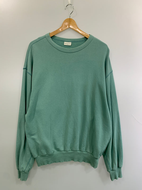 【中古品】【メンズ】 DRIES VAN NOTEN ドリスヴァンノッテン CREWNECK SWEATSHIRT クルーネック スウェットシャツ 141-260630-zi-05-min サイズ：不明 カラー：ライトグリーン系 万代Net店