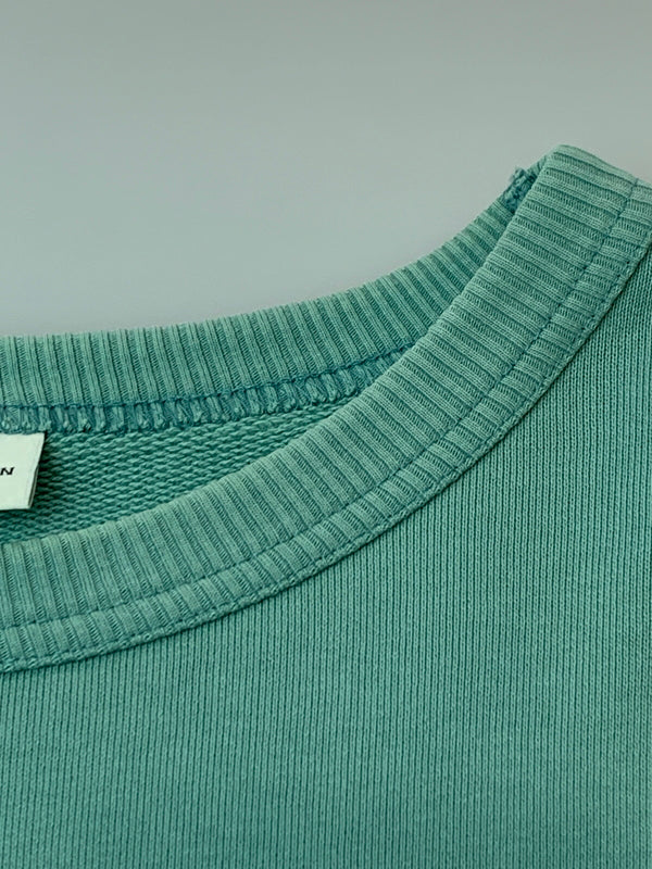 【中古品】【メンズ】 DRIES VAN NOTEN ドリスヴァンノッテン CREWNECK SWEATSHIRT クルーネック スウェットシャツ 141-260630-zi-05-min サイズ：不明 カラー：ライトグリーン系 万代Net店