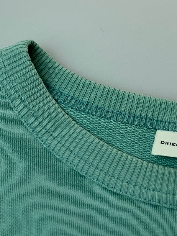 【中古品】【メンズ】 DRIES VAN NOTEN ドリスヴァンノッテン CREWNECK SWEATSHIRT クルーネック スウェットシャツ 141-260630-zi-05-min サイズ：不明 カラー：ライトグリーン系 万代Net店